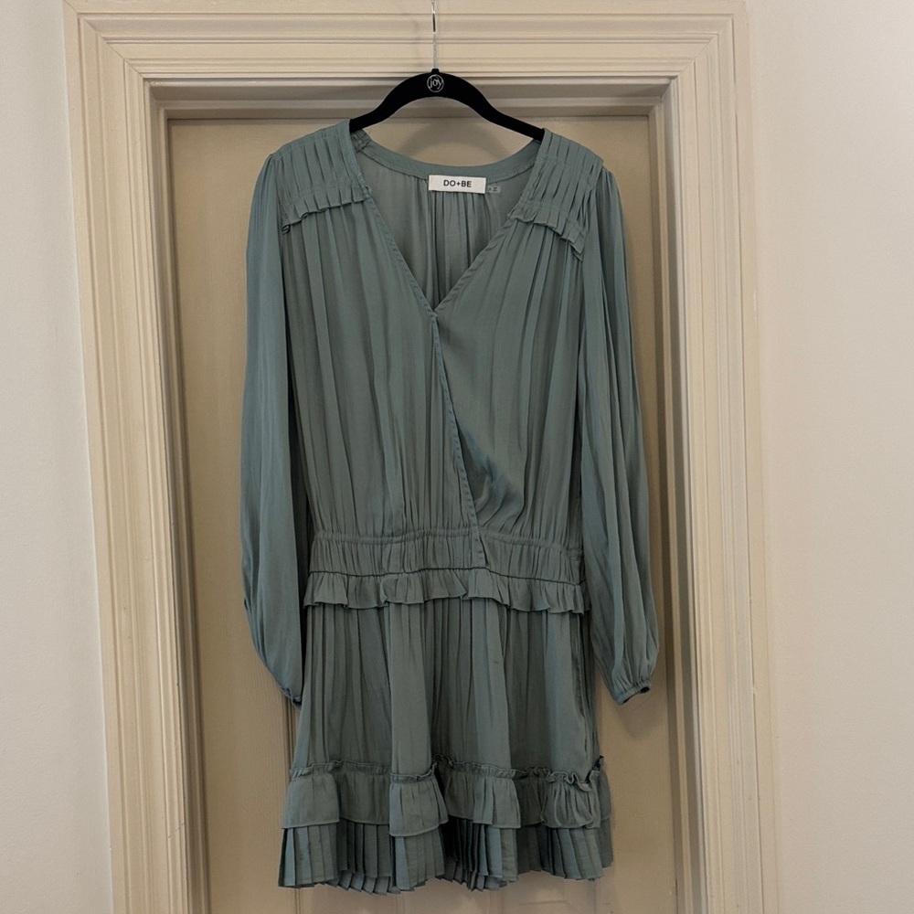 DO+BE Women's Teal Long Sleeve Dress